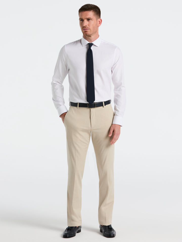 Dobby Micro Diamond Print Shirt (White) 