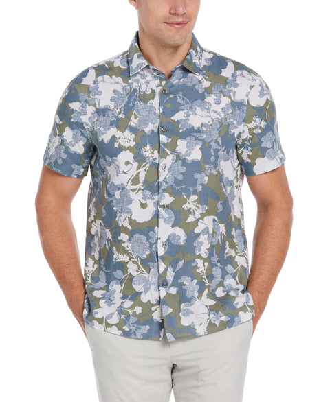 Dobby Printed Short Sleeve Shirt (Goblin Blue) 