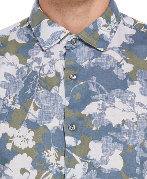 Dobby Printed Short Sleeve Shirt (Goblin Blue) 