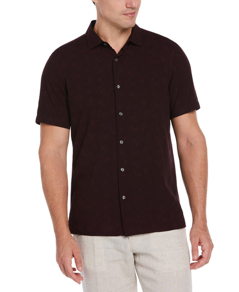 EcoVero™ Floral Print Shirt  (Port) 