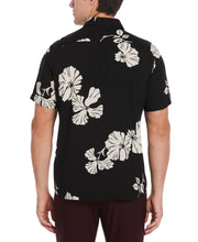 EcoVero™ Hibiscus Floral Pattern Shirt (Black) 