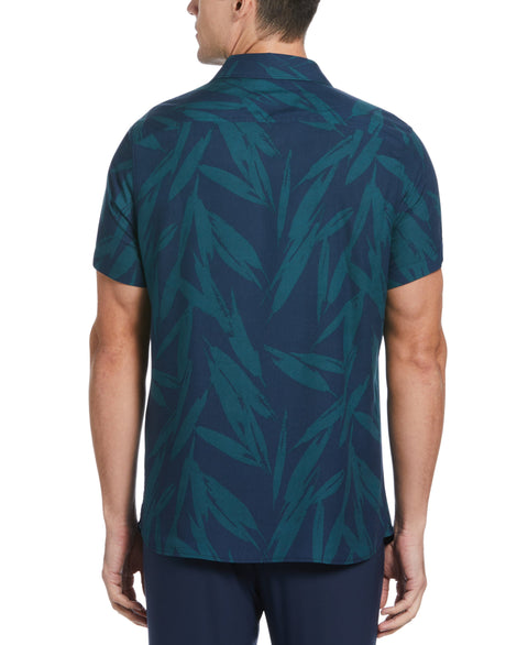 EcoVero™ Large Floral Print Shirt (Sea Moss) 