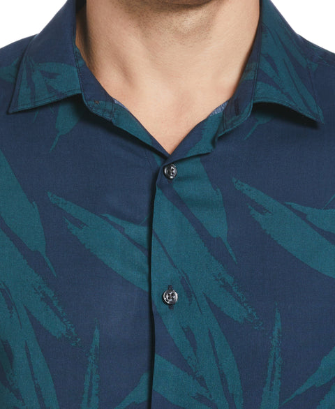 EcoVero™ Large Floral Print Shirt (Sea Moss) 