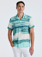 EcoVero™ Wave Print Shirt (Wasabi) 