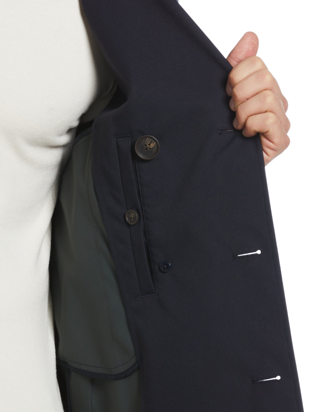 Elias All Weather Nylon Coat (Navy) 