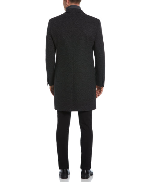 Ezra Single Breasted 3 Button Overcoat (Dark Charcoal) 