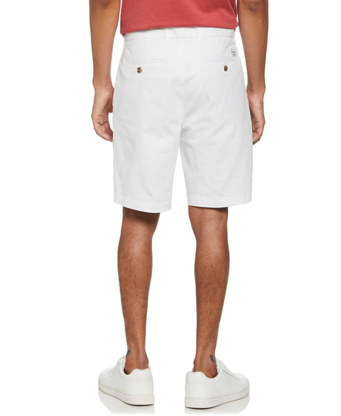 Flat Front Stretch Chino Short (Bright White) 