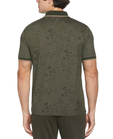 Floral Pique Polo (Rosin) 