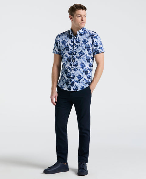 Floral Print Shirt (Blue Depths) 