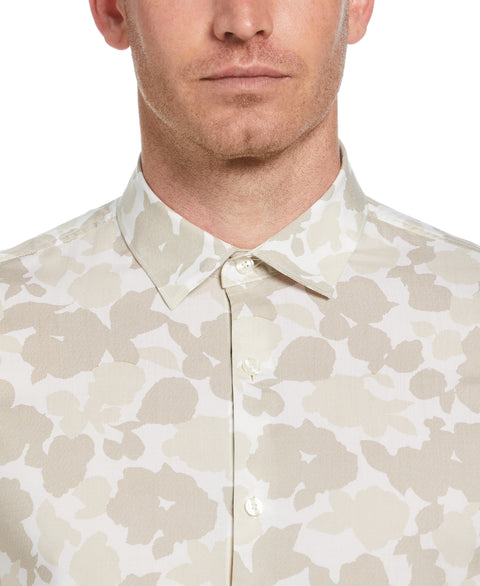 Floral Print LENZING™ EcoVero™ Shirt (Almond Milk) 