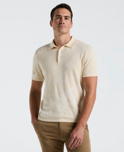 Flower Jacquard Polo Sweater (Birch) 