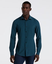 Geo Print Long Sleeve Slim Fit Shirt (Reflecting Pond) 