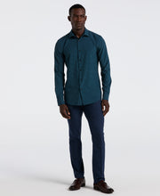 Geo Print Long Sleeve Slim Fit Shirt (Reflecting Pond) 