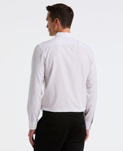 Geo Print Long Sleeve Slim Fit Shirt (Bright White) 
