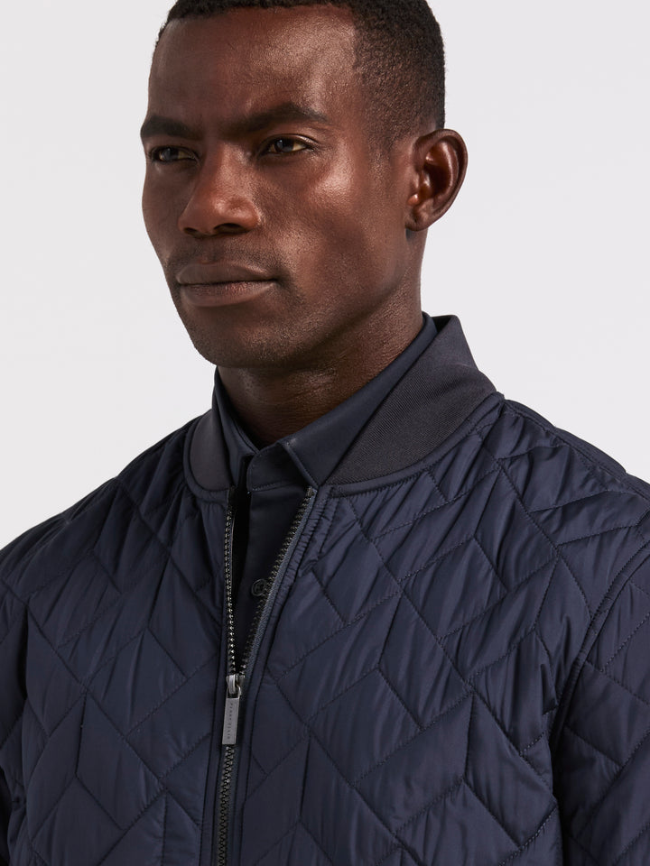 Geo Quilted Jacket (Dark Sapphire) 