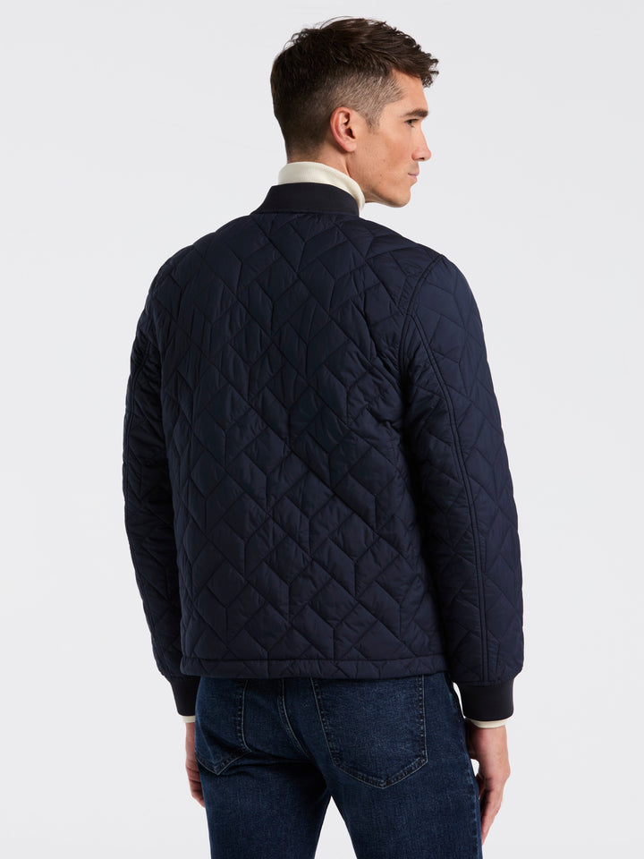 Geo Quilted Jacket (Dark Sapphire) 