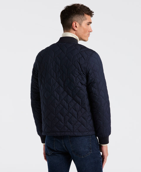 Geo Quilted Jacket (Dark Sapphire) 