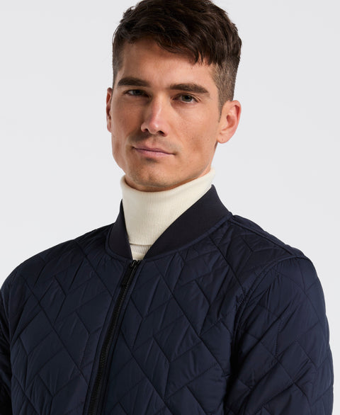 Geo Quilted Jacket (Dark Sapphire) 