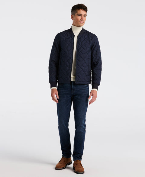 Geo Quilted Jacket (Dark Sapphire) 