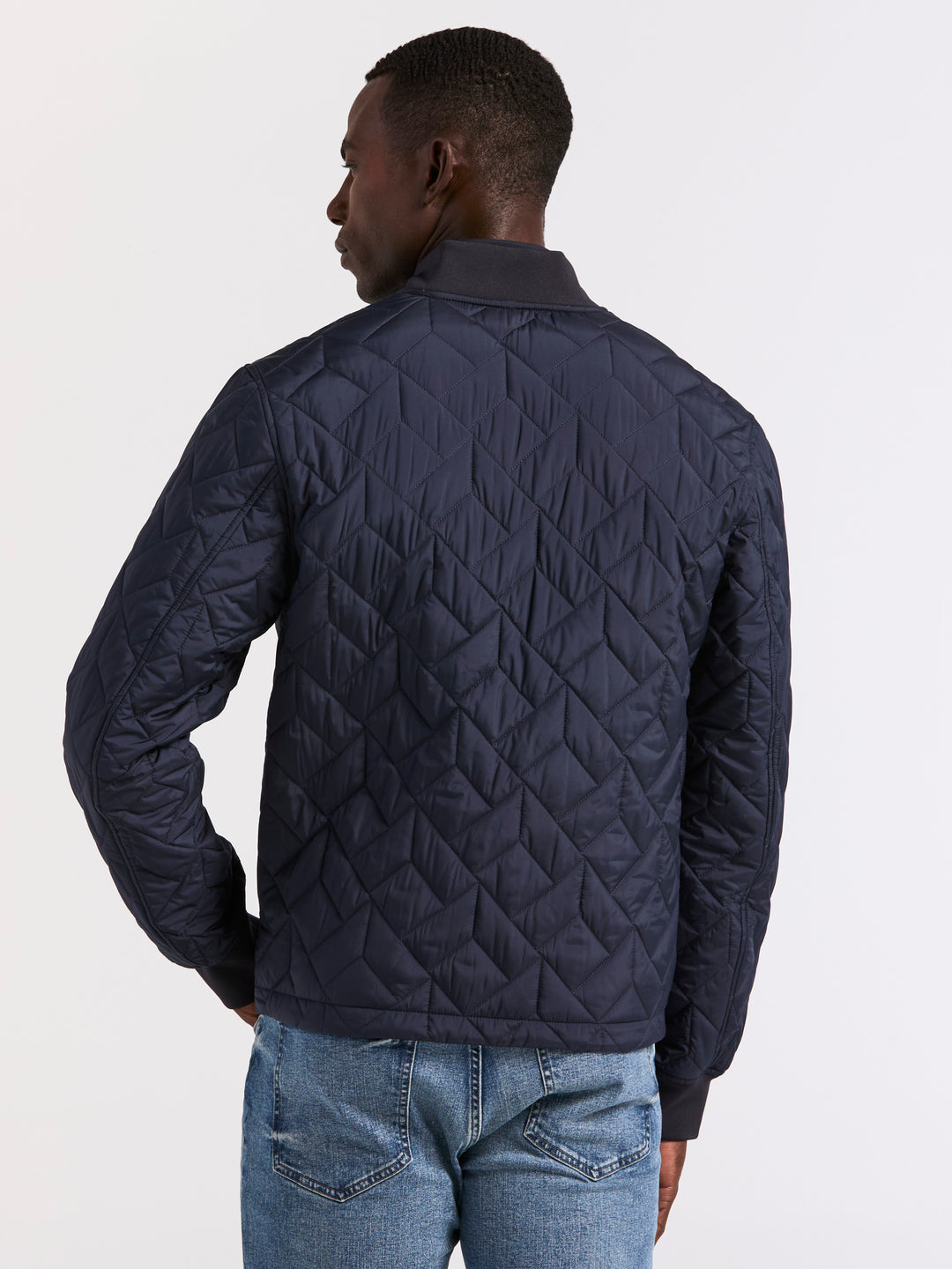 Geo Quilted Jacket (Dark Sapphire) 