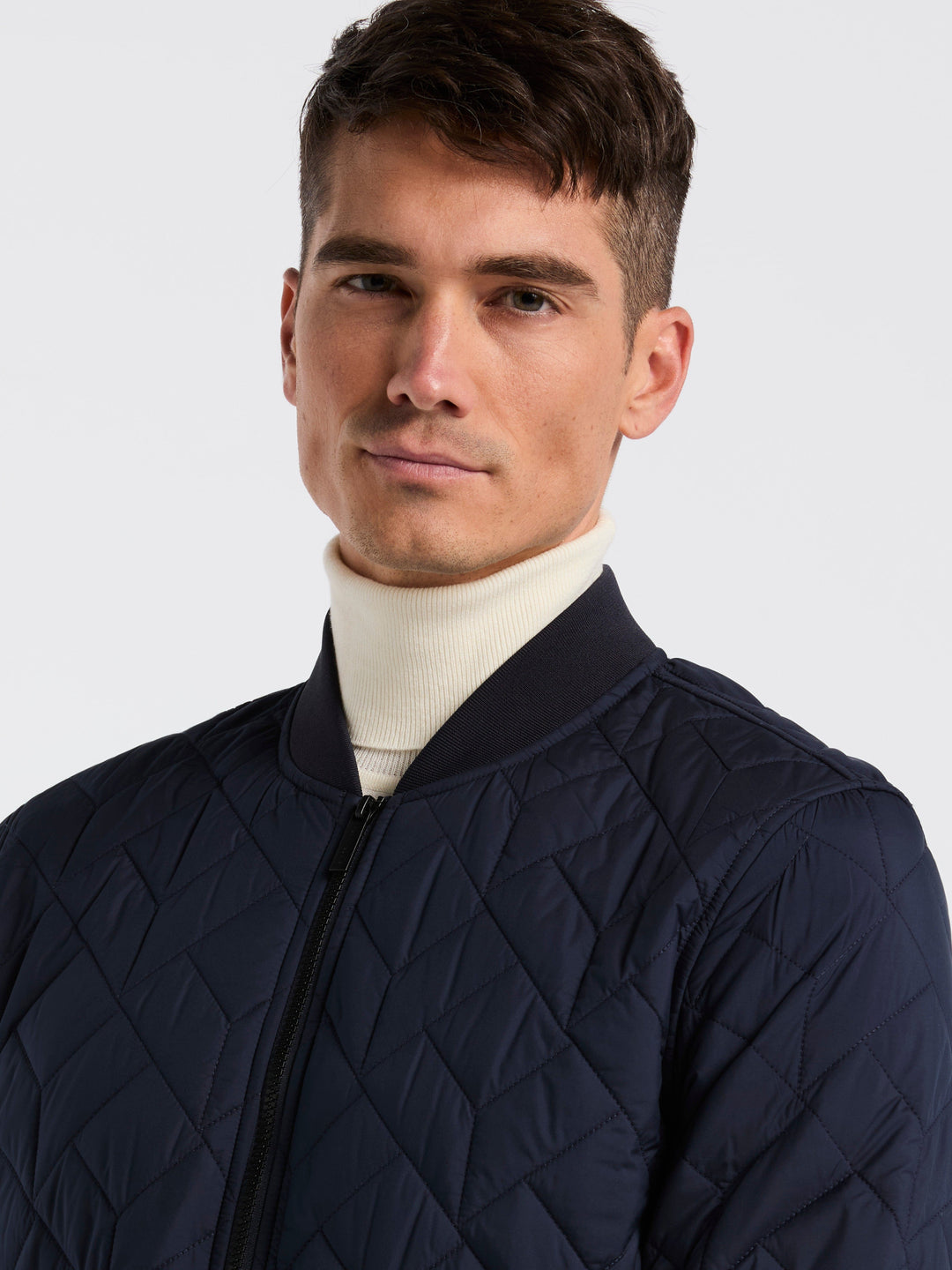 Geo Quilted Jacket (Dark Sapphire) 