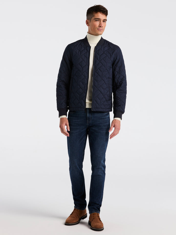 Geo Quilted Jacket (Dark Sapphire) 