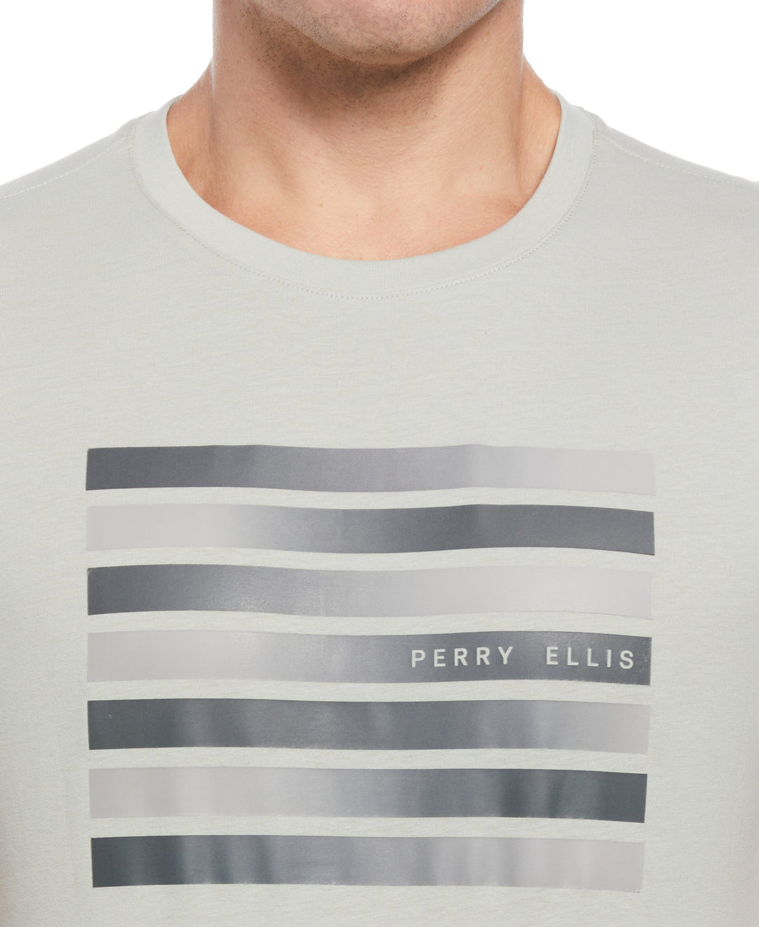 Gradient Logo Print Tee (Aqua Gray) 
