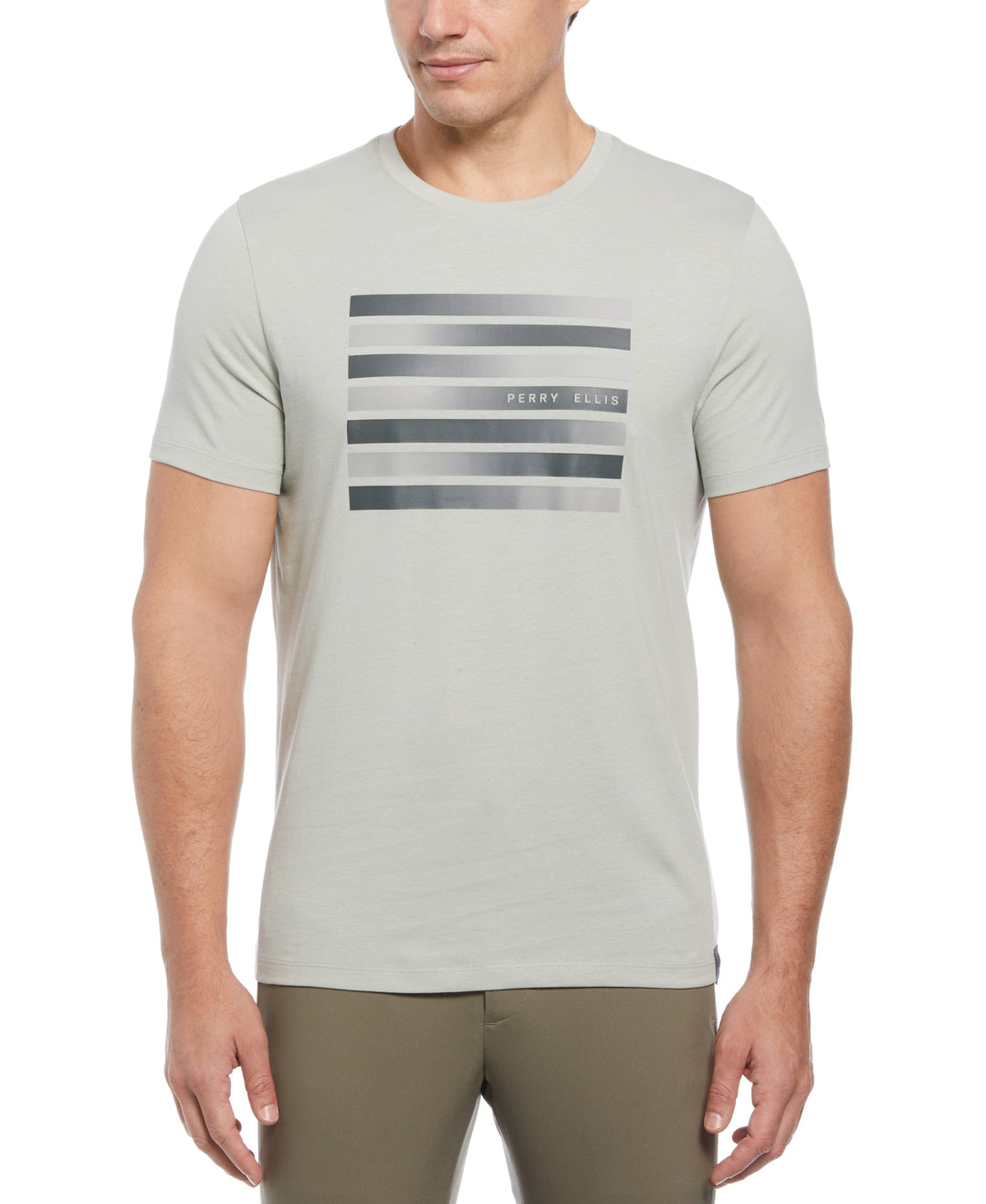 Gradient Logo Print Tee (Aqua Gray) 