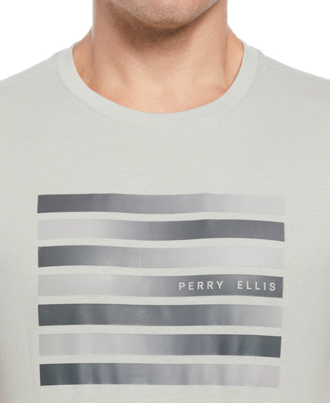 Gradient Logo Print Tee (Aqua Gray) 