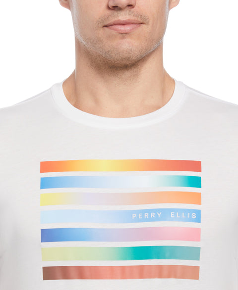 Gradient Logo Print Tee (Bright White) 