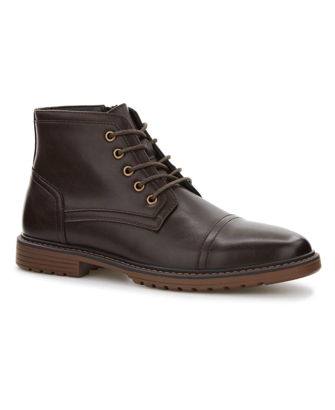 Perry Ellis Grover Men's Brown Leather Casual Boot Perry Ellis Grover Men's Brown Leather Casual Boot