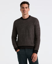 Herringbone Crew Neck Sweater (Black) 