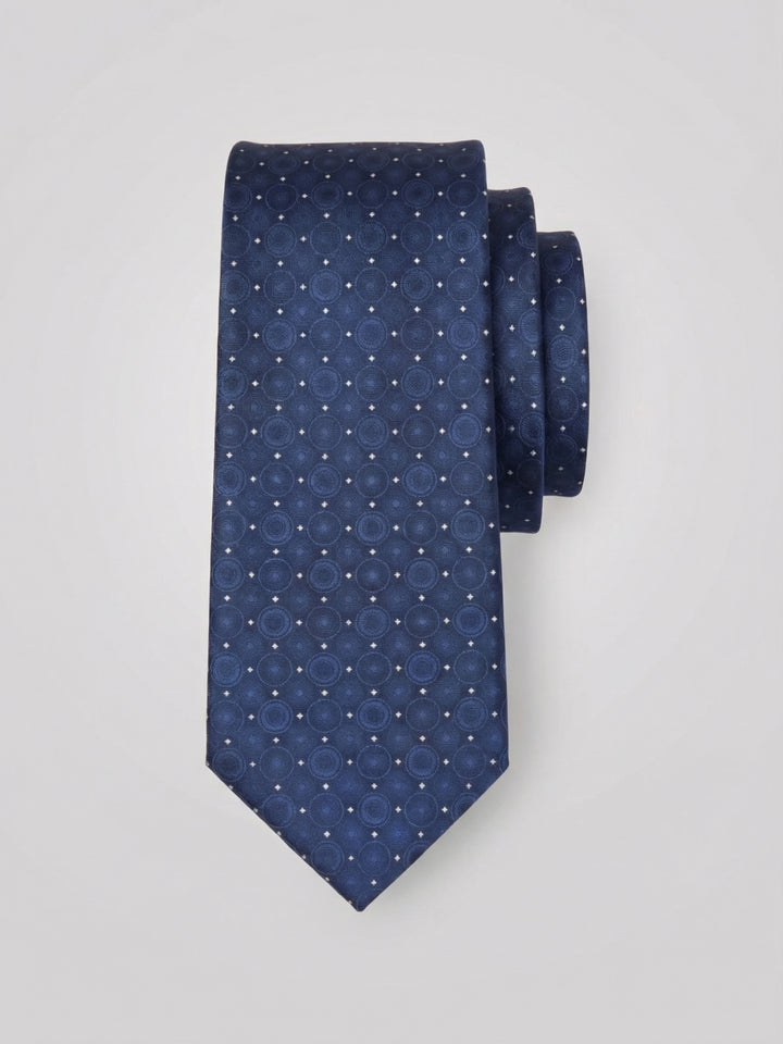 Hickman Dot Slim Fit Tie (Navy) 