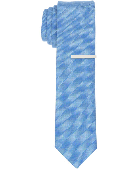 Holtan Solid Slim Tie (Blue) 