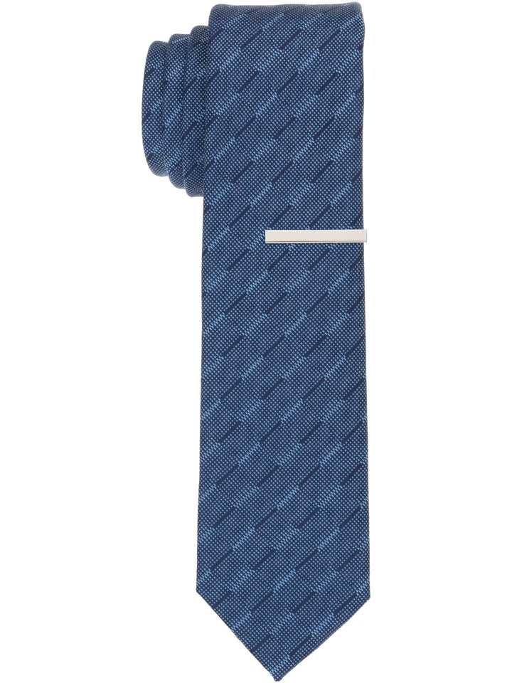 Holtan Solid Slim Tie (Navy) 