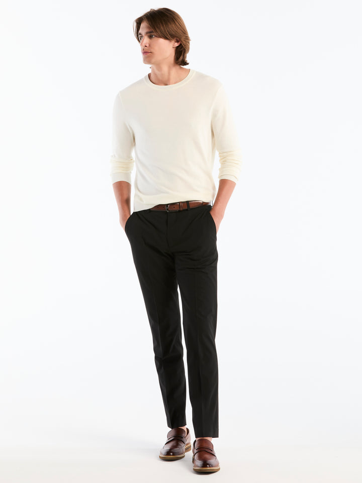 Houndstooth Slim Fit Suit Pants (Charcoal) 