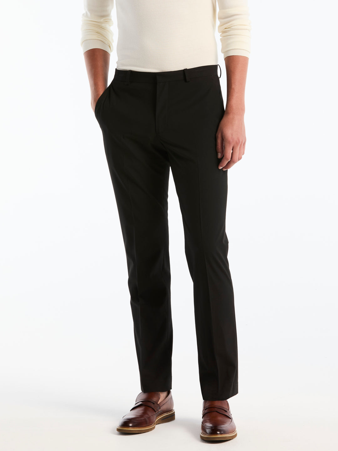 Houndstooth Slim Fit Suit Pants (Charcoal) 