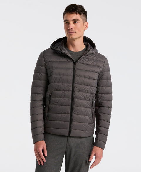 Hybrid Lightweight Puffer Jacket (Granite Gray) 