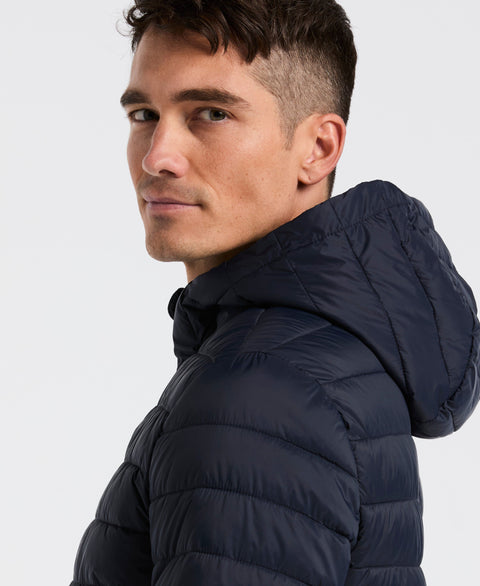 Hybrid Lightweight Puffer Jacket (Dark Sapphire) 