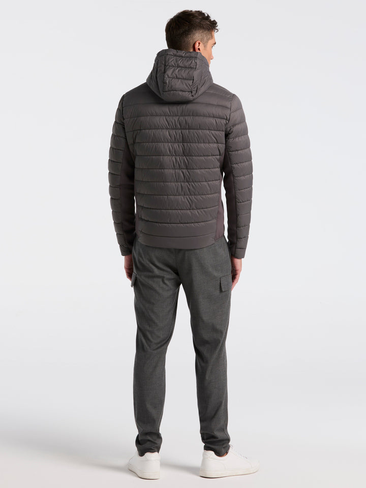 Hybrid Lightweight Puffer Jacket (Granite Gray) 
