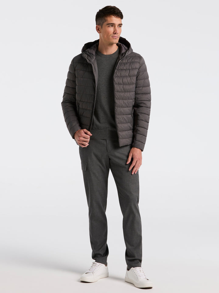 Hybrid Lightweight Puffer Jacket (Granite Gray) 