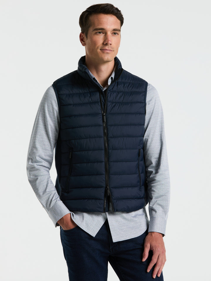 Hybrid Lightweight Puffer Vest (Dark Sapphire) 