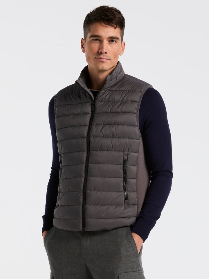 Hybrid Lightweight Puffer Vest (Granite Gray) 