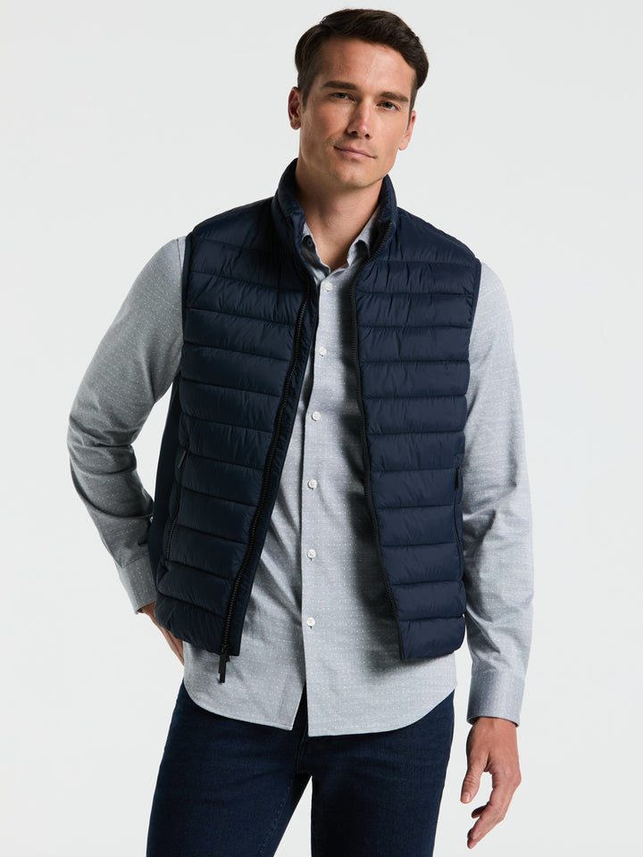 Hybrid Lightweight Puffer Vest (Dark Sapphire) 