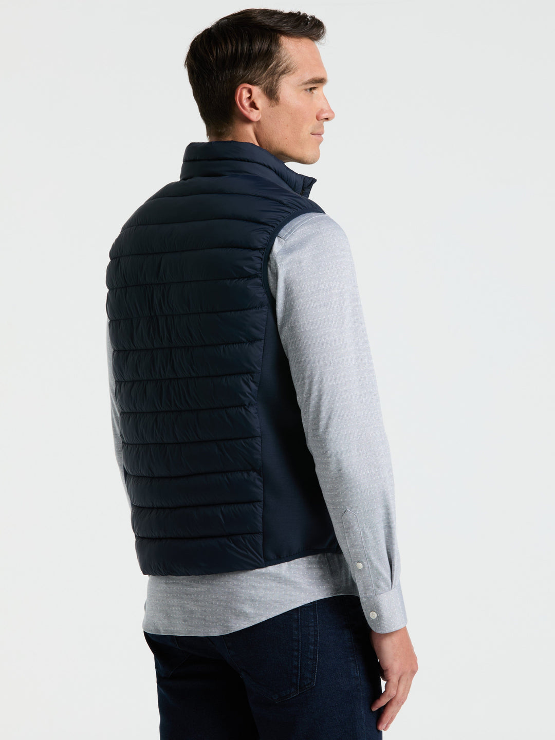 Hybrid Lightweight Puffer Vest (Dark Sapphire) 