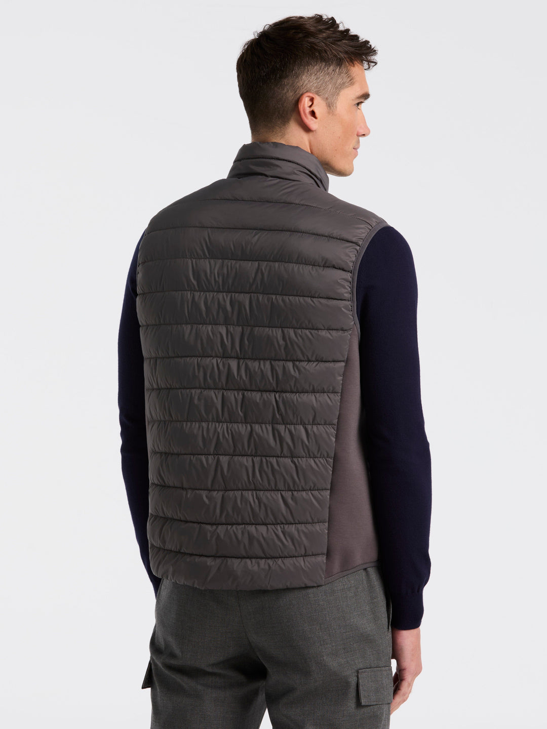 Hybrid Lightweight Puffer Vest (Granite Gray) 