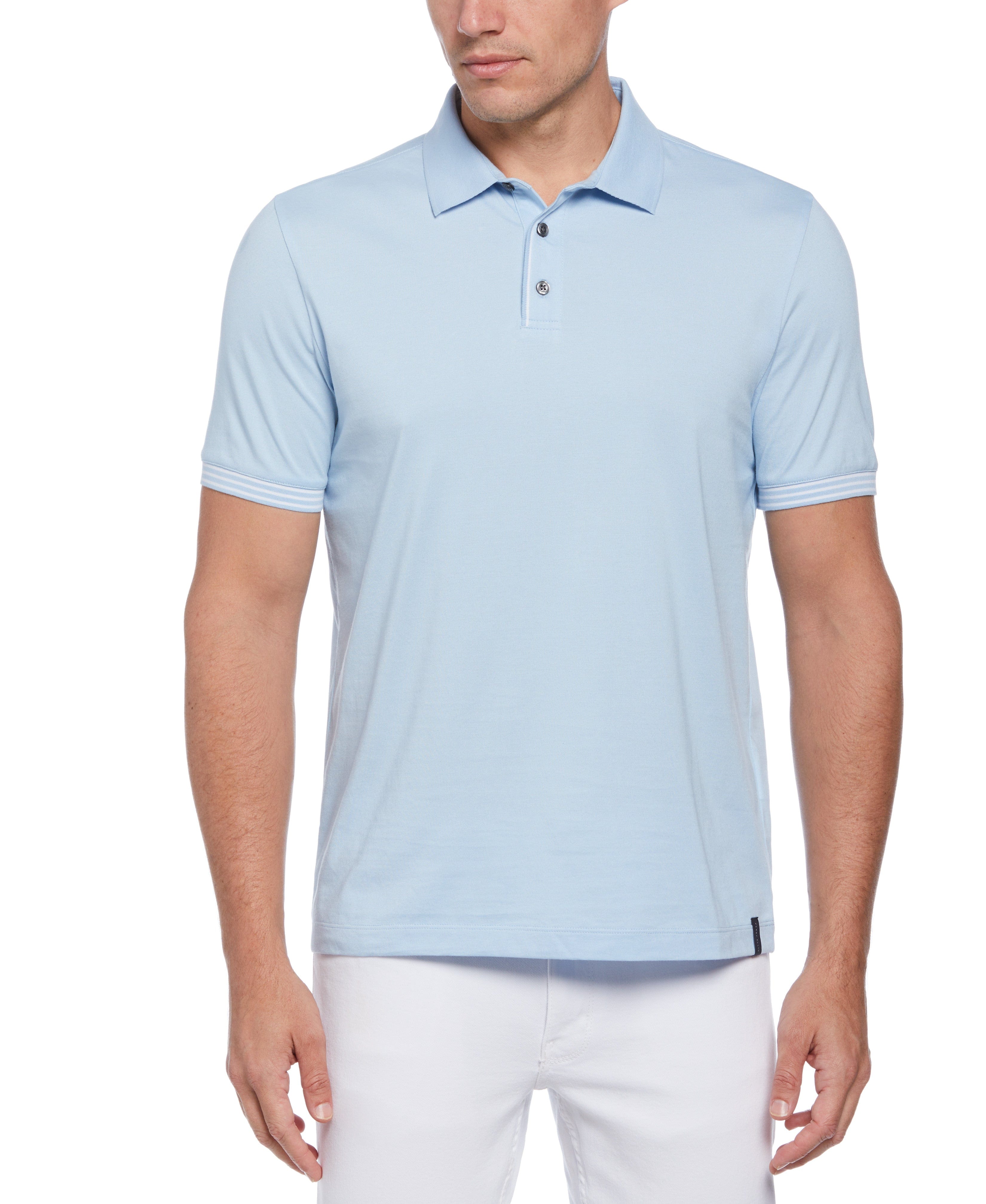 Men's Regular Fit Jersey Polo – Perry Ellis