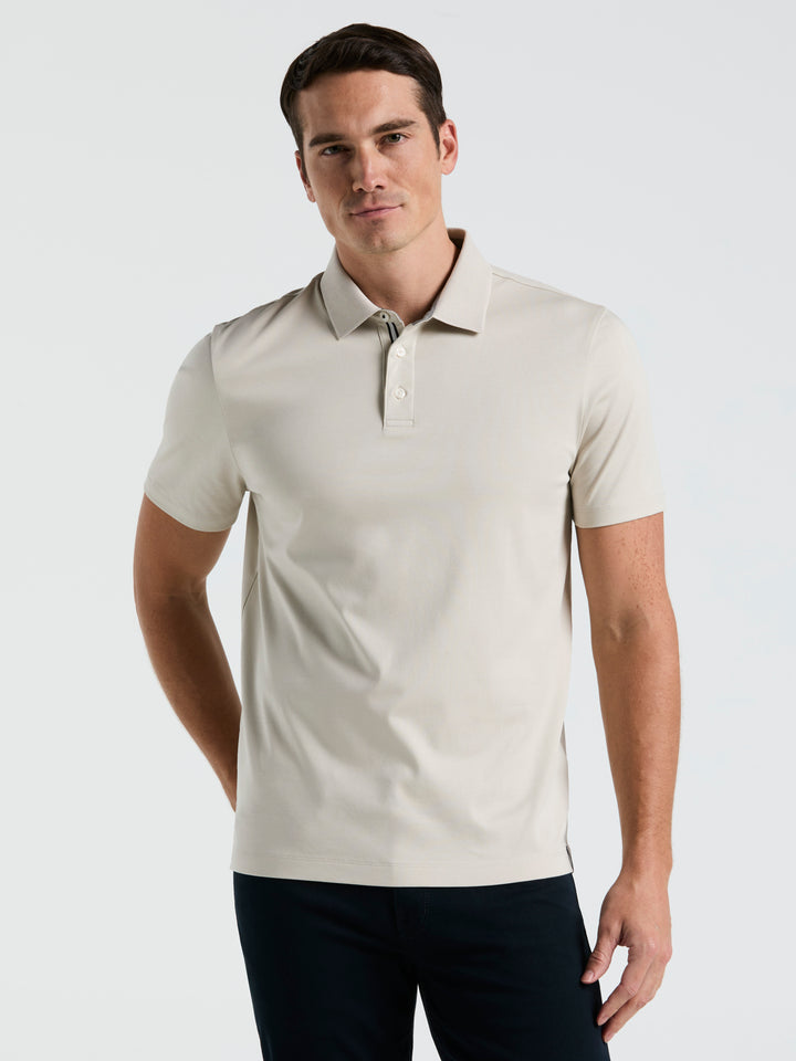 Interlock Polo Shirt (Almond Milk) 