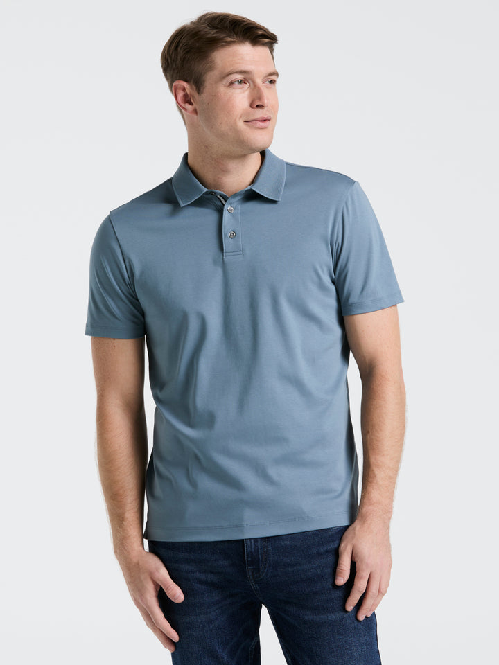 Interlock Polo Shirt (Blue Mirage) 