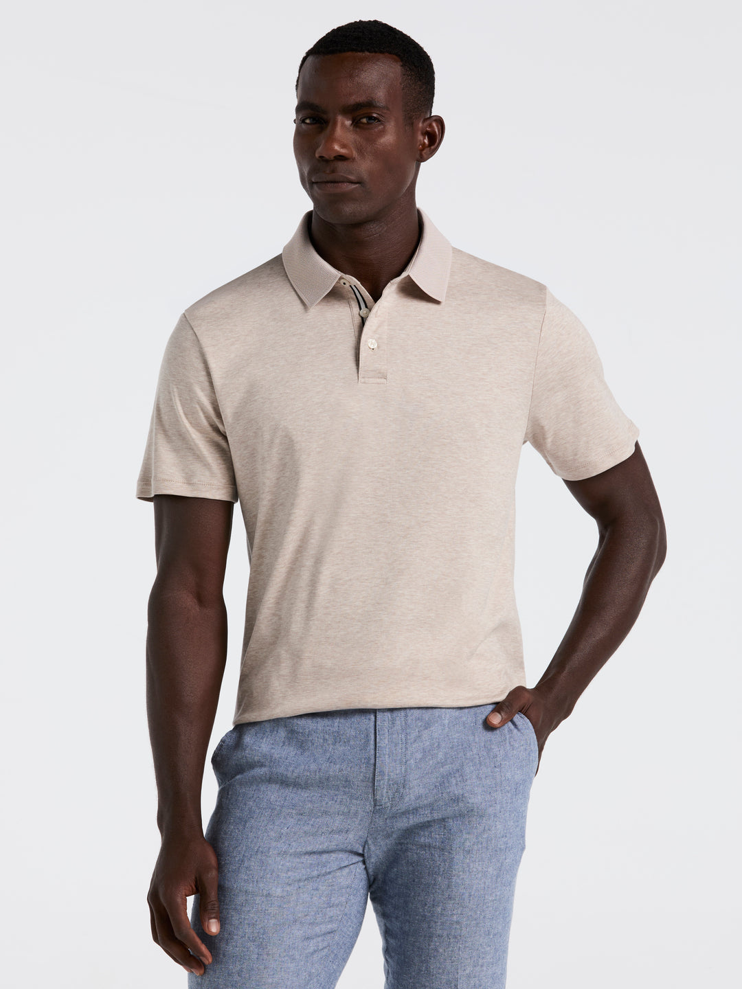 Interlock Polo Shirt (Island Fossil Htr) 